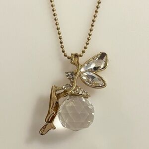 Beautiful Fairy Angle Wing Dancer Suncatcher Charm Pendant Necklace